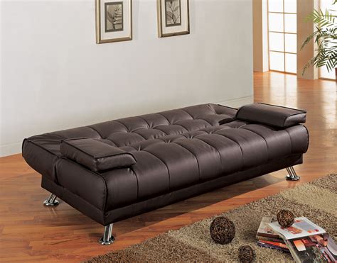 Faux Leather Sofa Bed